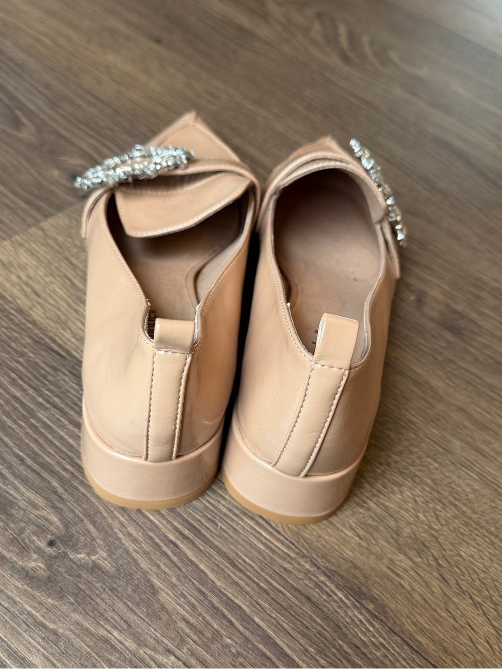 Jeffrey Campbell Patent Leather Pointed Toe Loafers - Nude - Picture 2 of 3